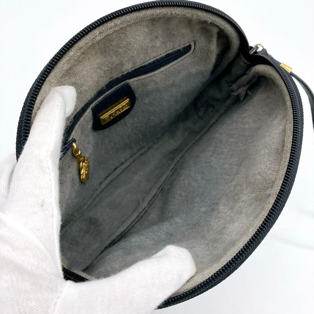 【GUCCI】ショルダーバッグ　GGスプリーム　ネイビー　ポシェット.