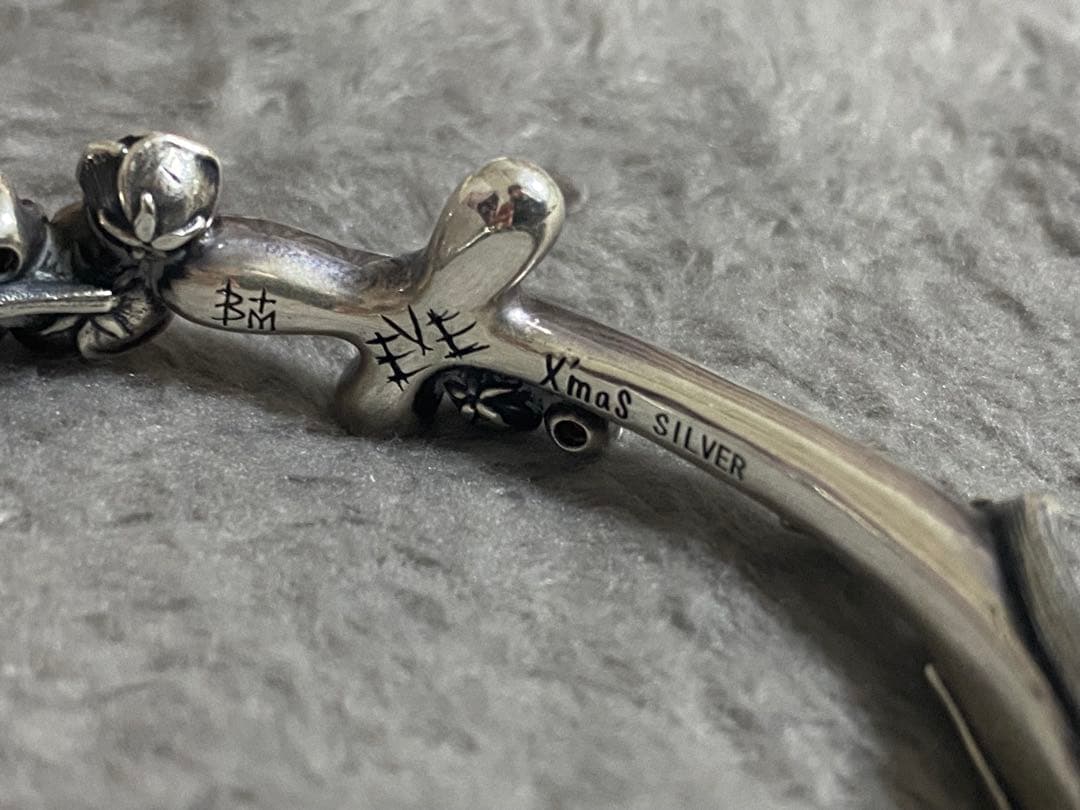 ブラッディマリー プリミティブ アダム&イヴ ルビーローズ装飾シルバーバングル