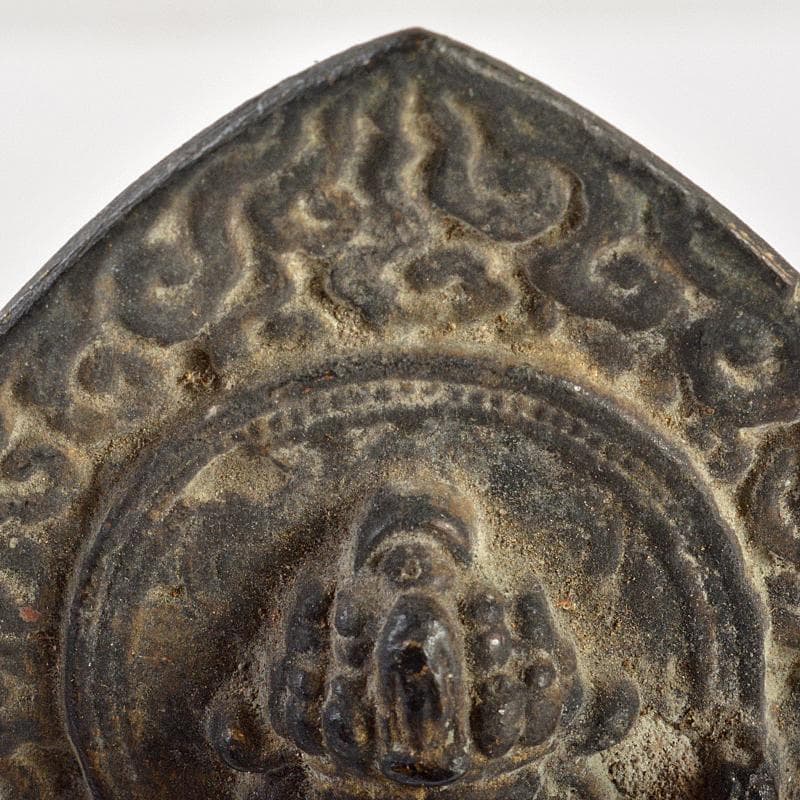 仏教美術　古銅鍍金　観音菩薩像　仏像　置物　観音開逗子付　C　R7239