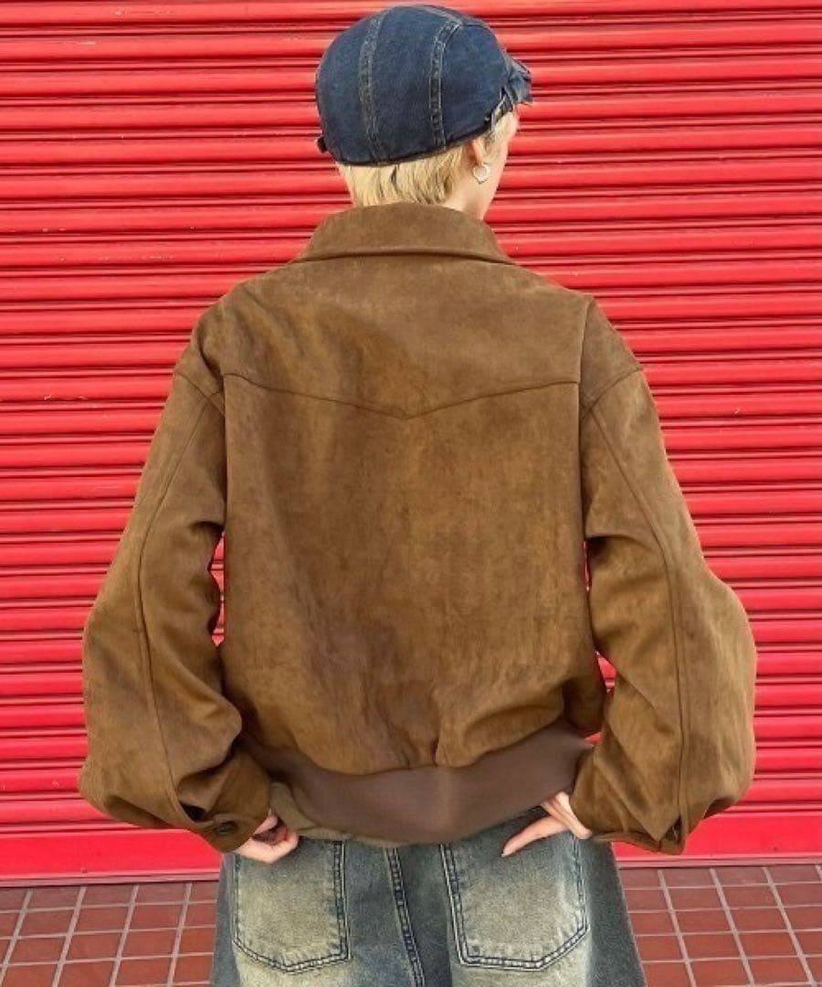 Chikashitsu+ チカシツプラス fake suede blouson