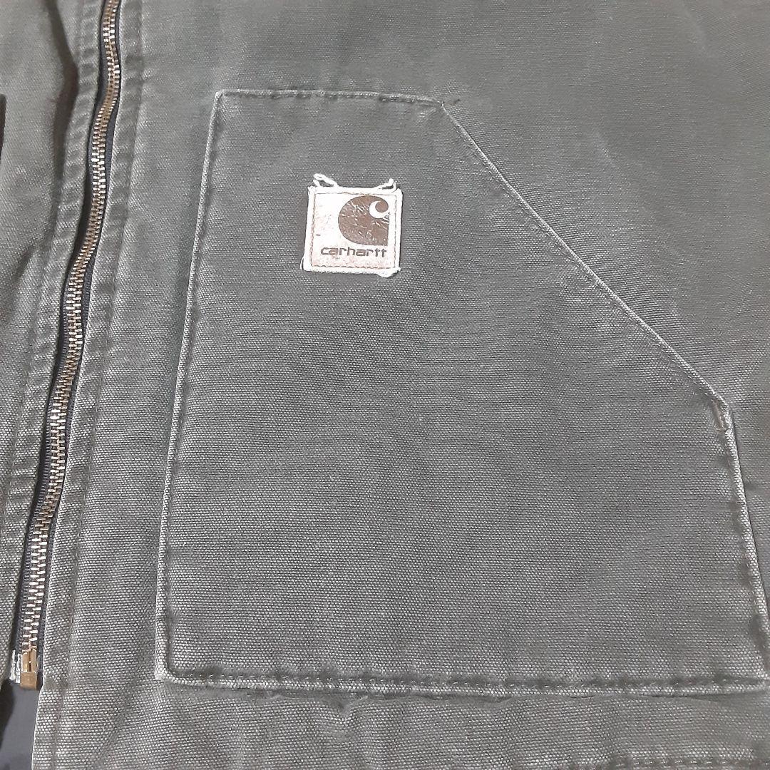 Carhartt ダックベストXL USA製 腰ゴム モス V02MOS