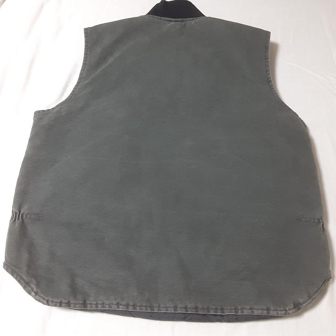 Carhartt ダックベストXL USA製 腰ゴム モス V02MOS