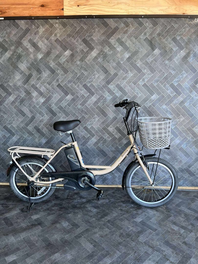 電動アシスト自転車 ベージュ シティタイプバッテリー8.9ah