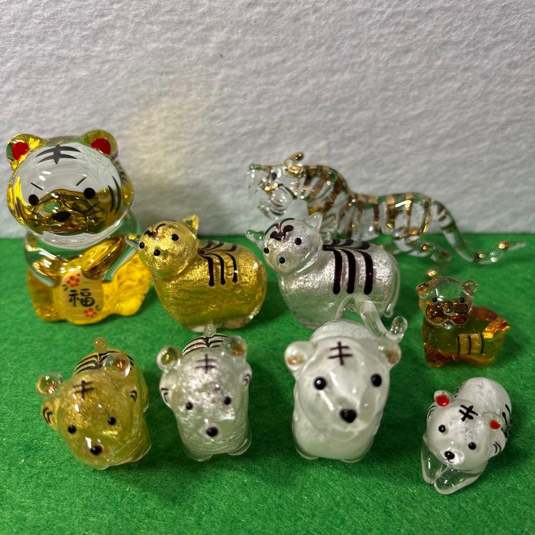 干支　寅　ガラス細工　ミニチュア