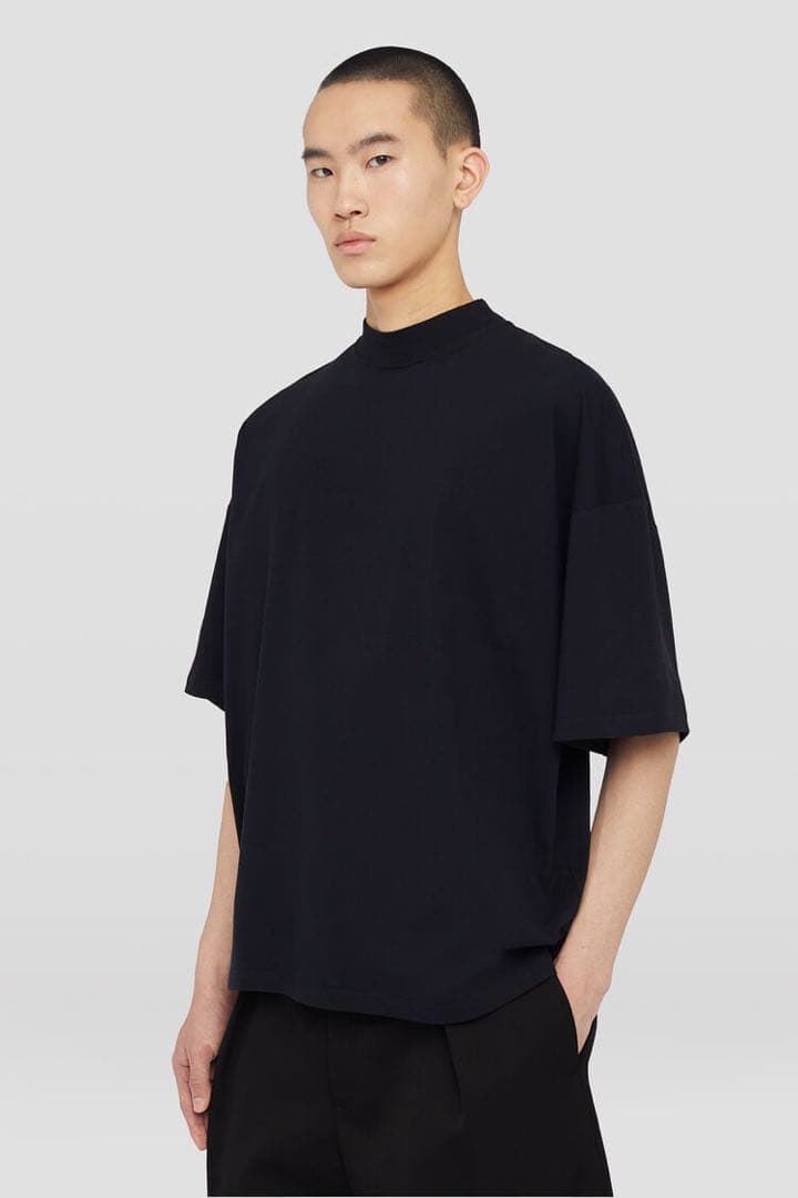 JIL SANDER モックネックTシャツ ネイビー Sサイズ