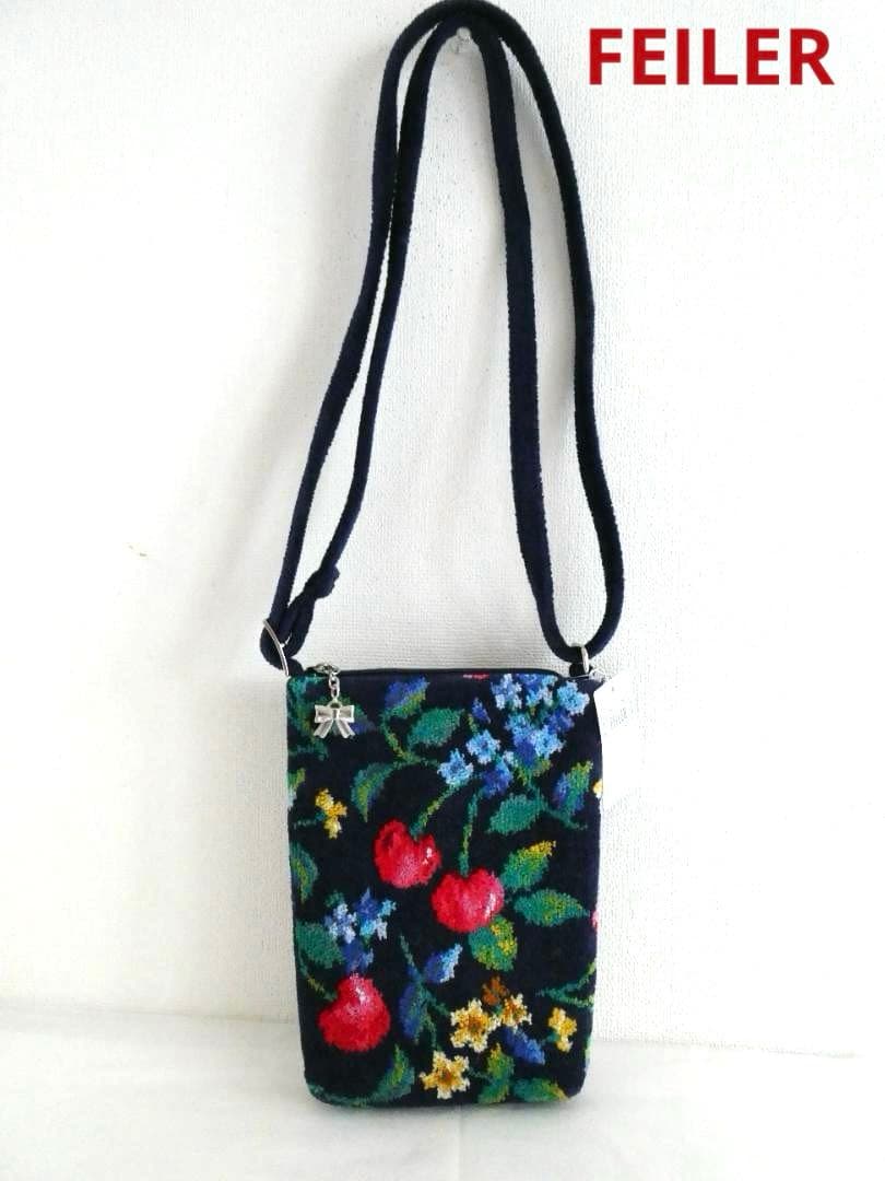 23時30分迄【フェイラー】ショルダーバック　スマホショルダー　スイングチェリー
