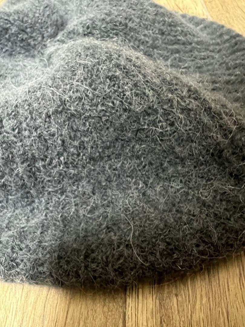 GANNI グレー ニット帽　ベレー帽