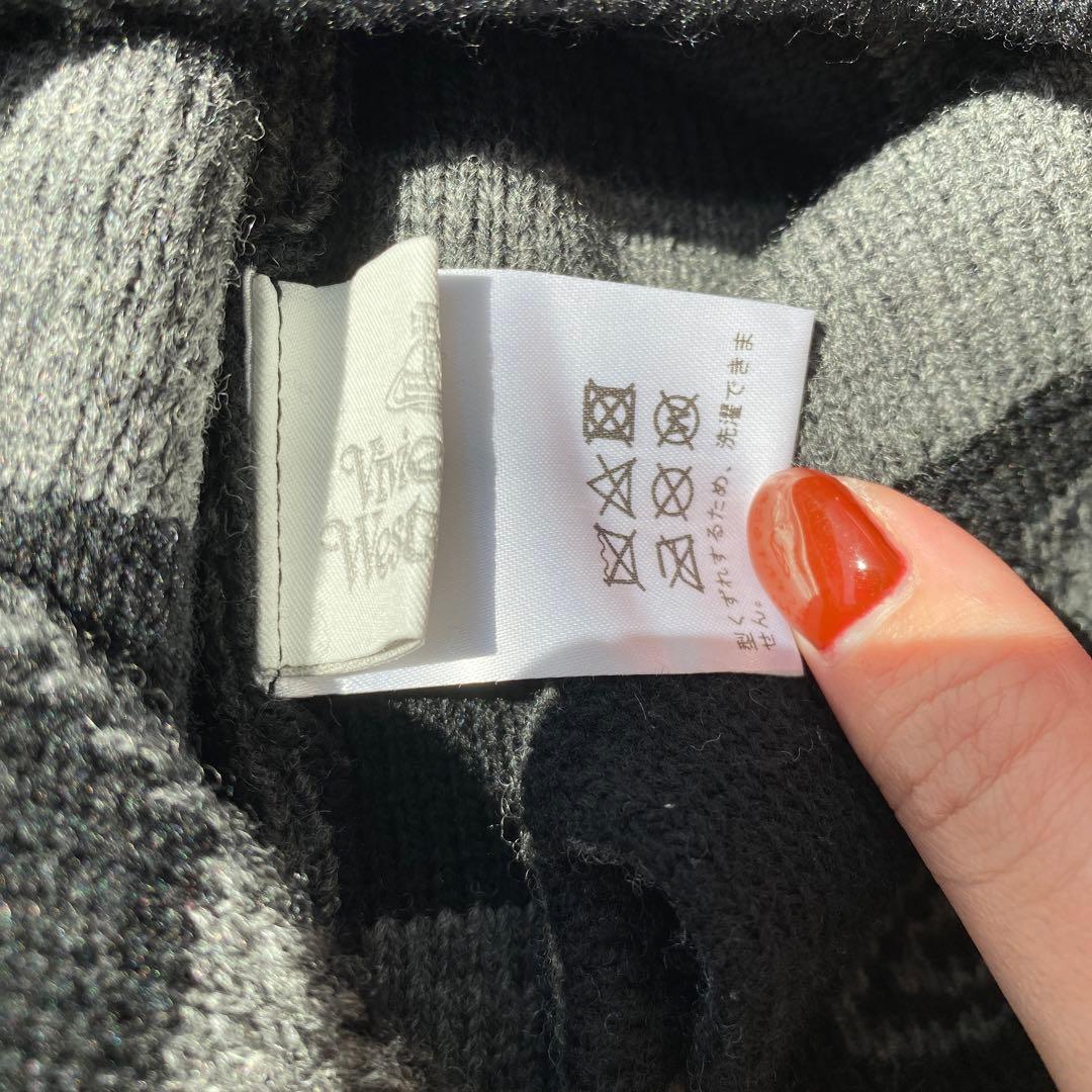 美品！ オーブ ヴィヴィアンウエストウッド 耳あて付き ニット帽子 ブラック