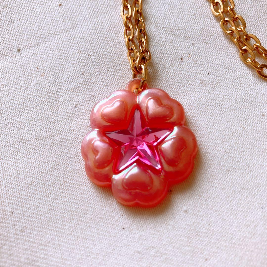 2004~5❤️セボンスター 平成レトロ パールプラ 平成女児 ピンク ネックレス