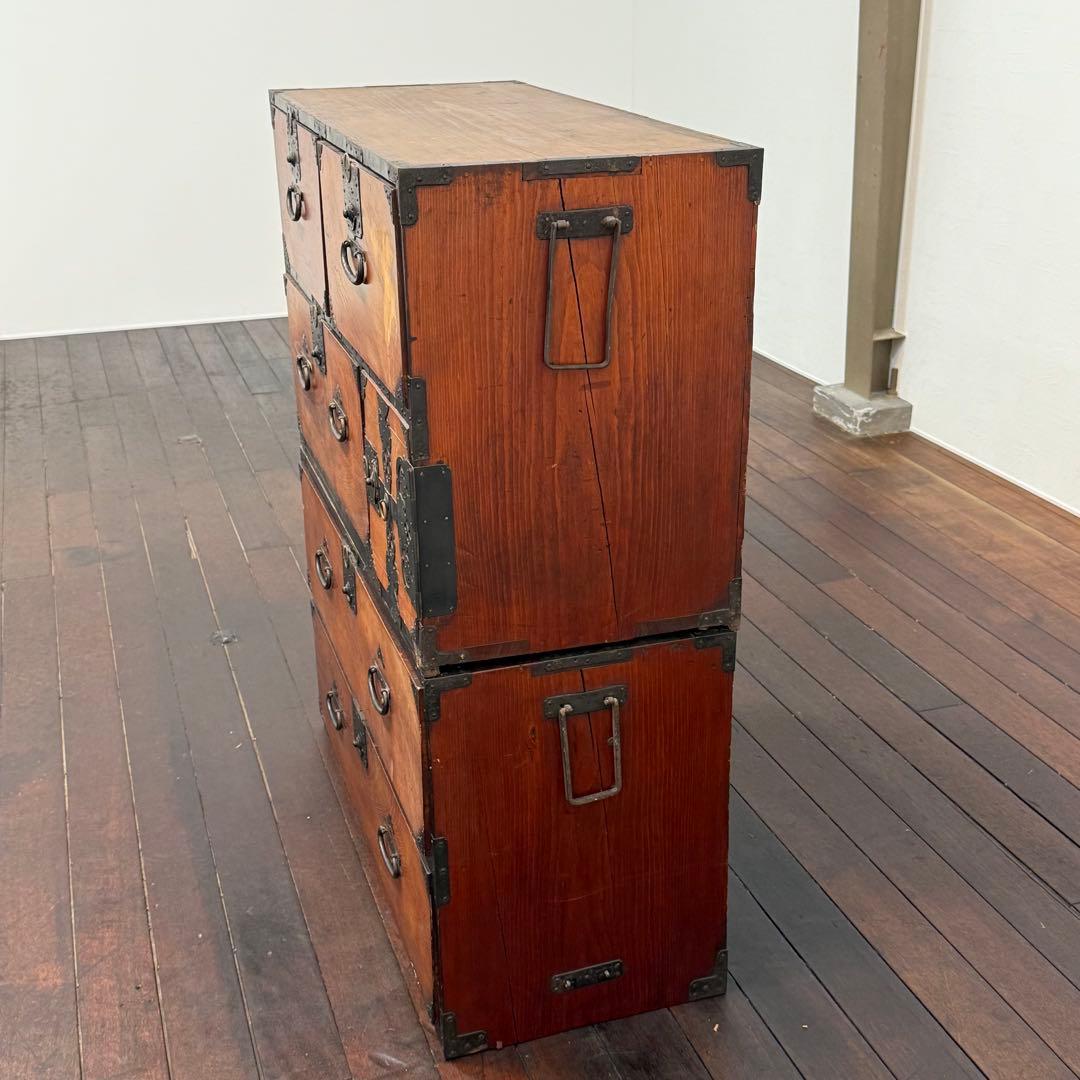 H112K36 和製アンティーク 4段チェスト