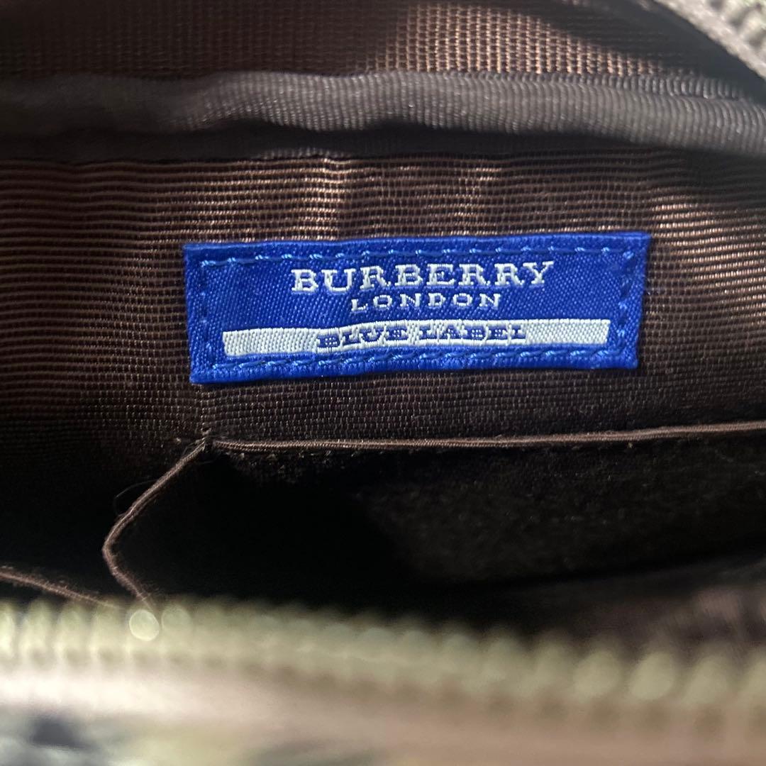 バーバリーブルーレーベル ショルダーバッグ ノバチェック ベルト ベージュ