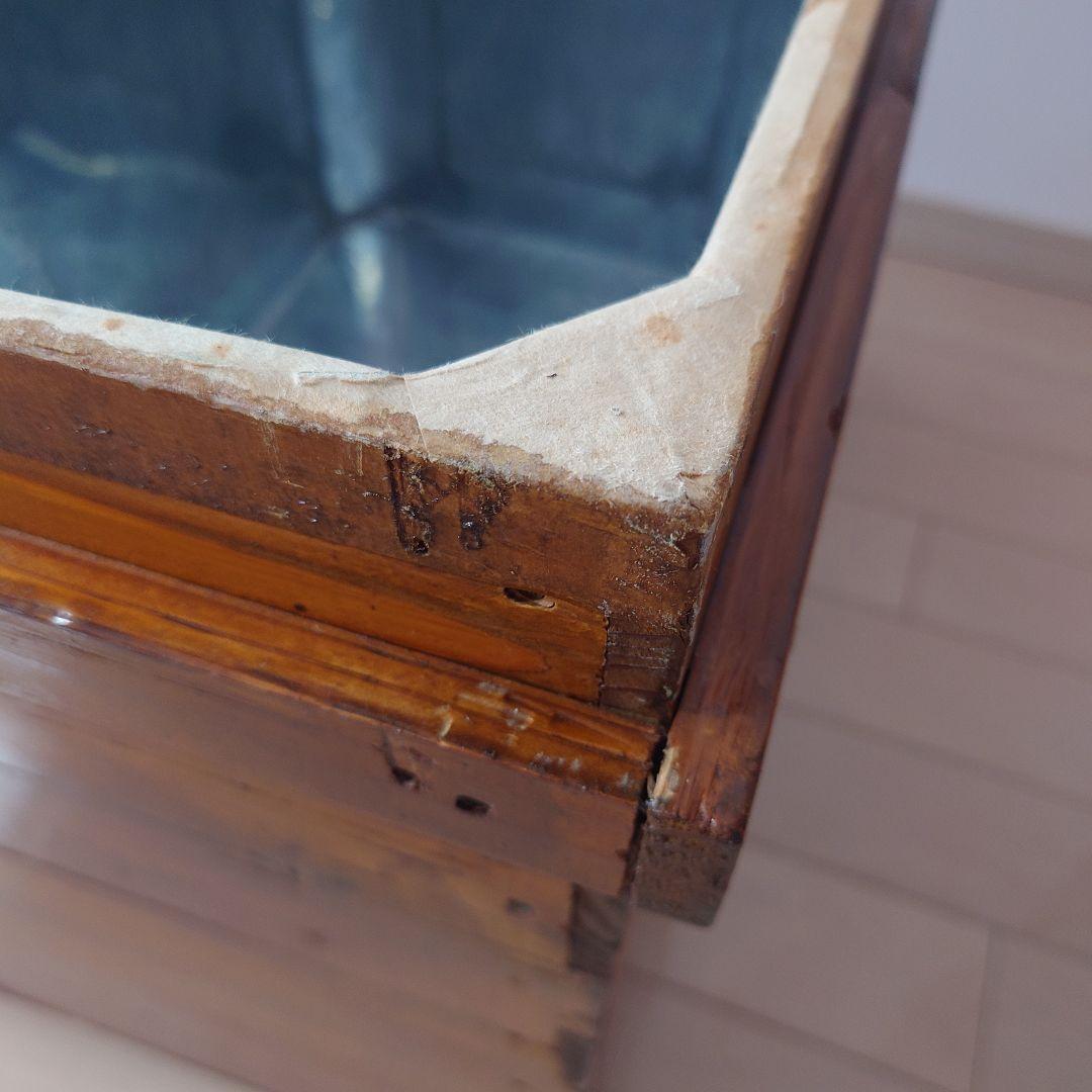 茶箱　リメイクチェスト キャスター付　アンティーク風家具 サイドテーブル