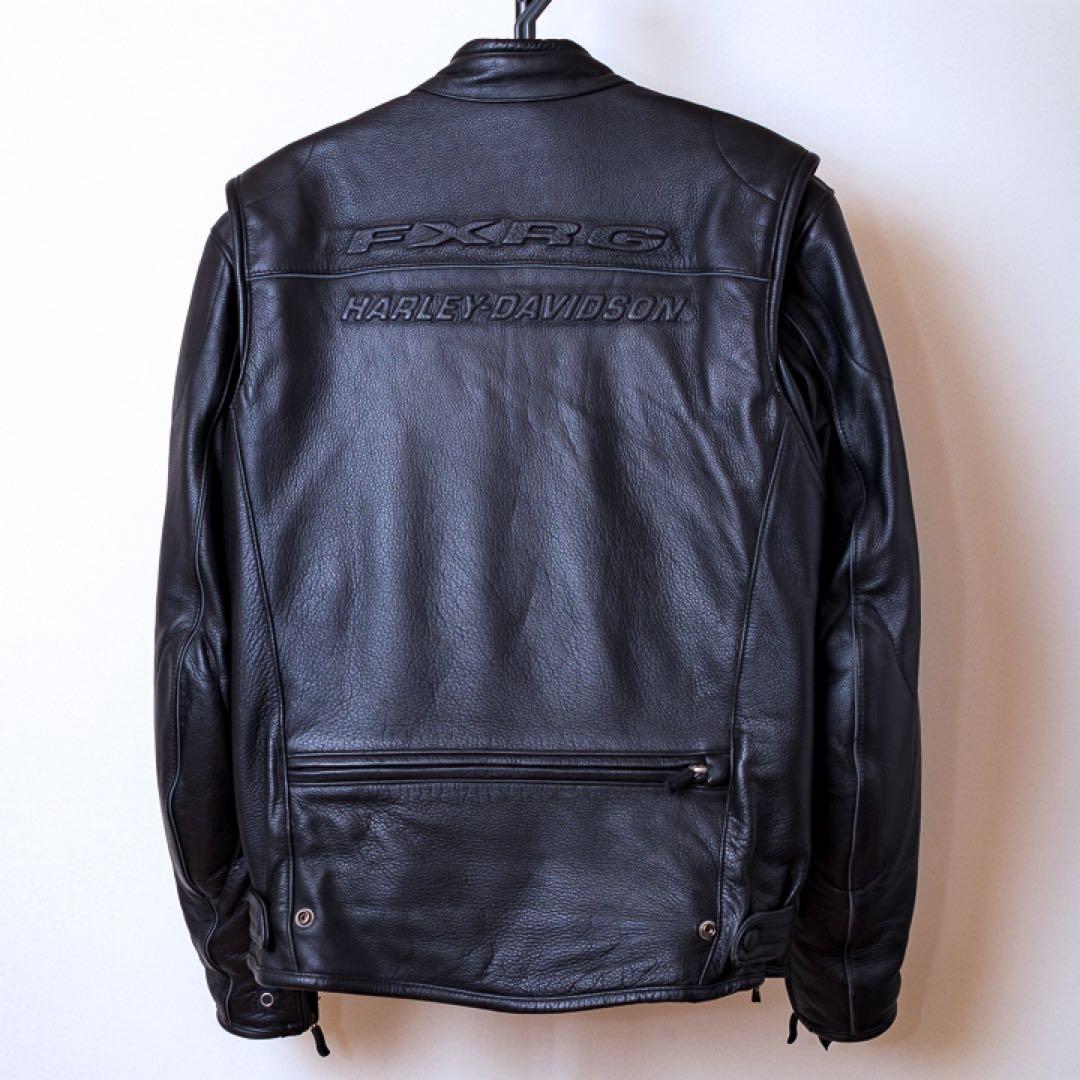 ハーレーダビッドソン FXRG レザージャケット ブラック/S