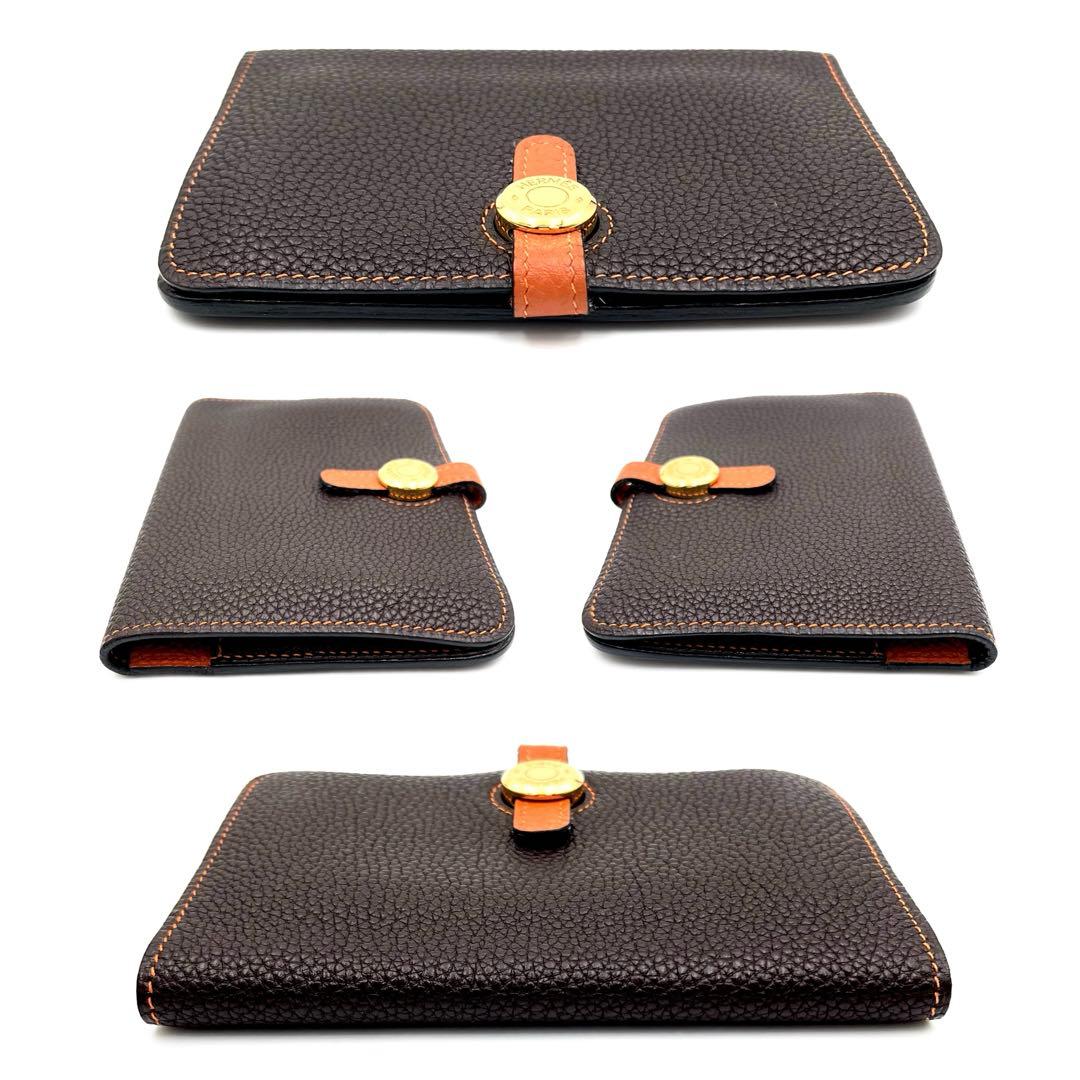 ✴︎極美品✴︎HERMES エルメス ドゴン コンパクト バイカラー ブラウン