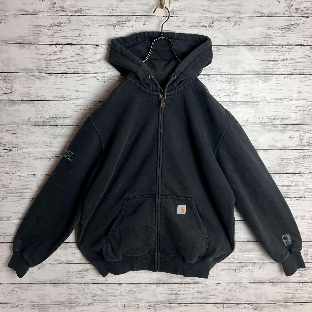 【入手困難‼︎】Carhartt◎XL相当 黒 フルジップ パーカー D251