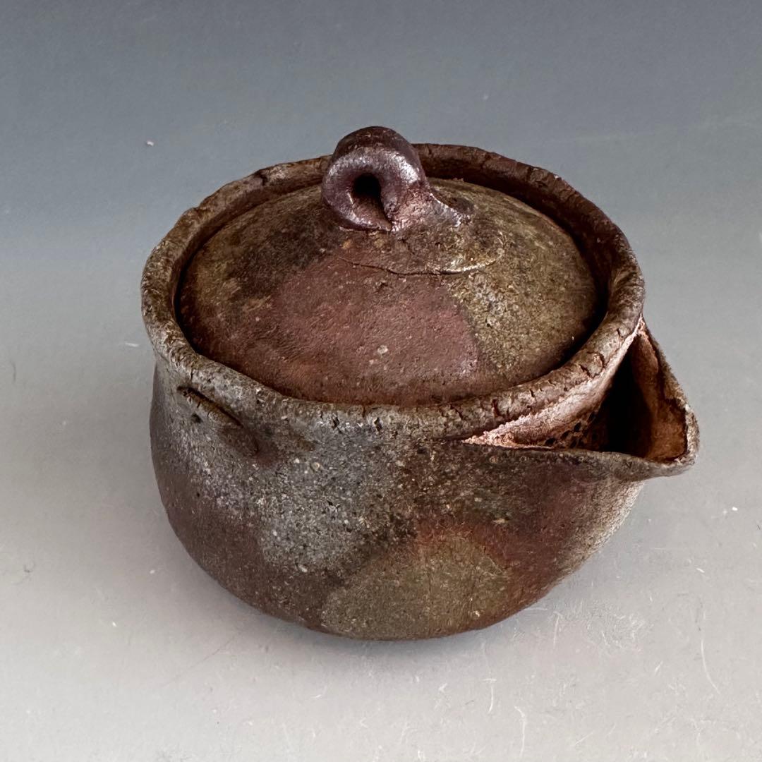 煎茶道具　備前焼　宝瓶　森宝山　陶芸　急須　骨董　アンティーク　煎茶器