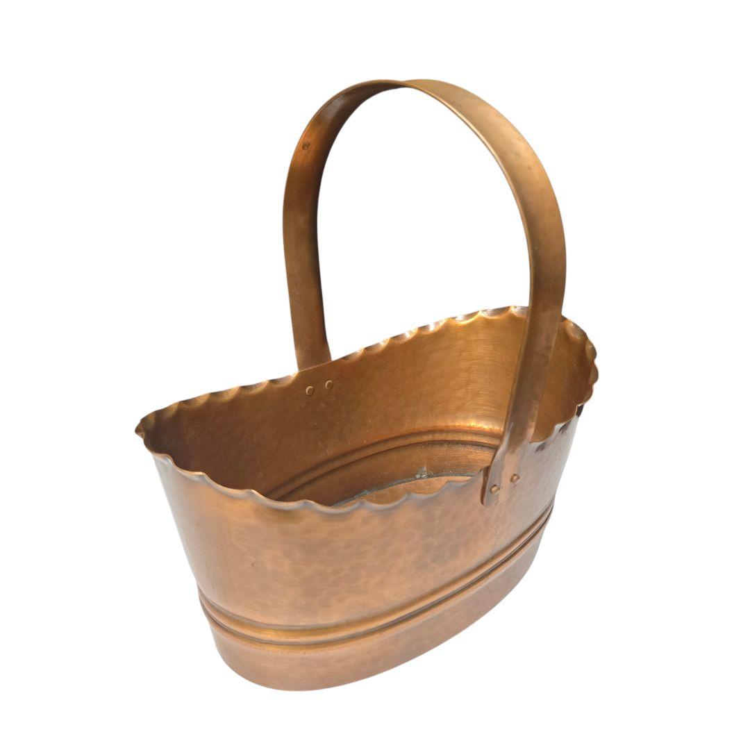 銅　銅製　WALL　HANDARBEIT　　ドイツウオール社製　バスケット　カゴ