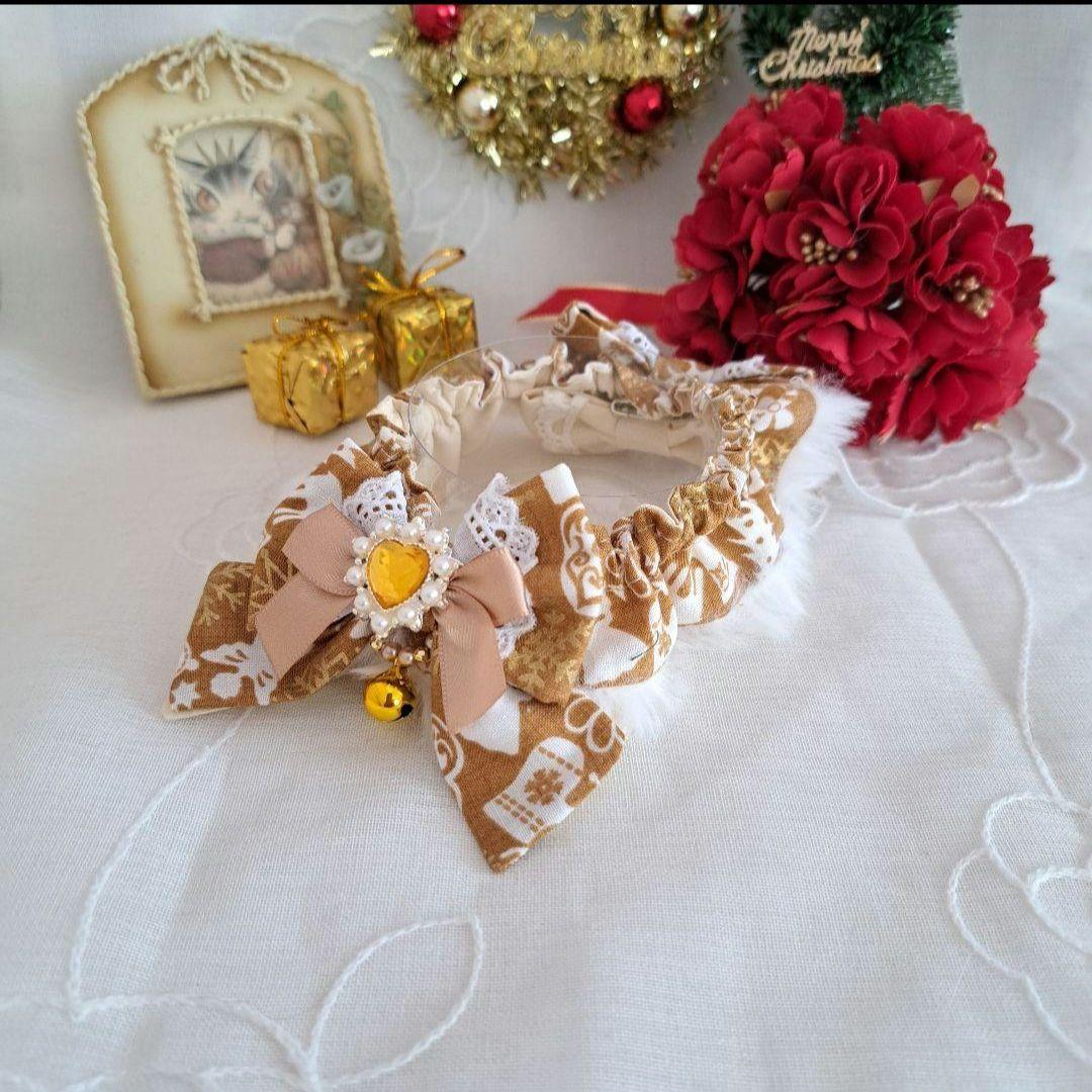 はる、クリスマスシリーズ(赤無地)わんちゃん猫ちゃん用首輪