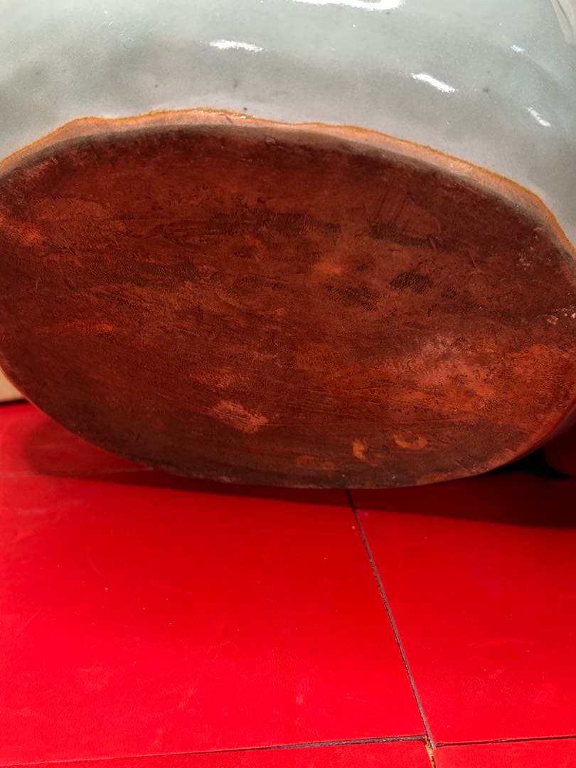 福の神と猫の陶器彫刻 九谷焼