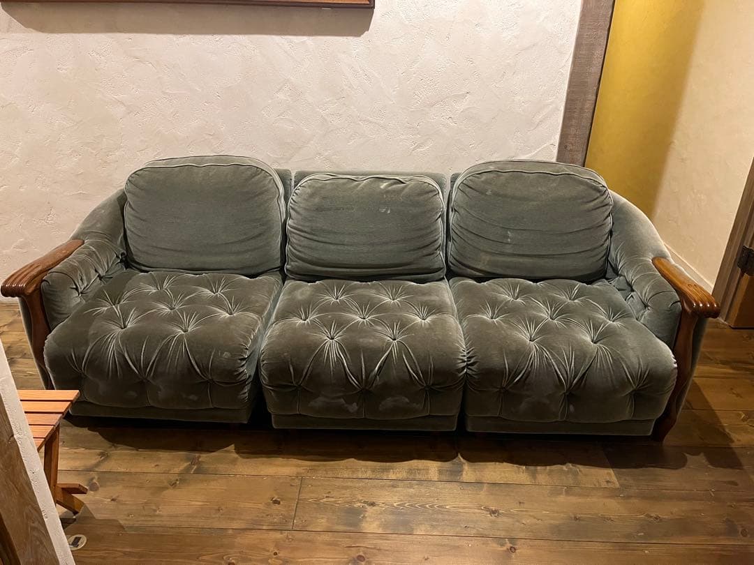 m　maruni ベルサイユ　3人掛け ソファ オットマン ベロア