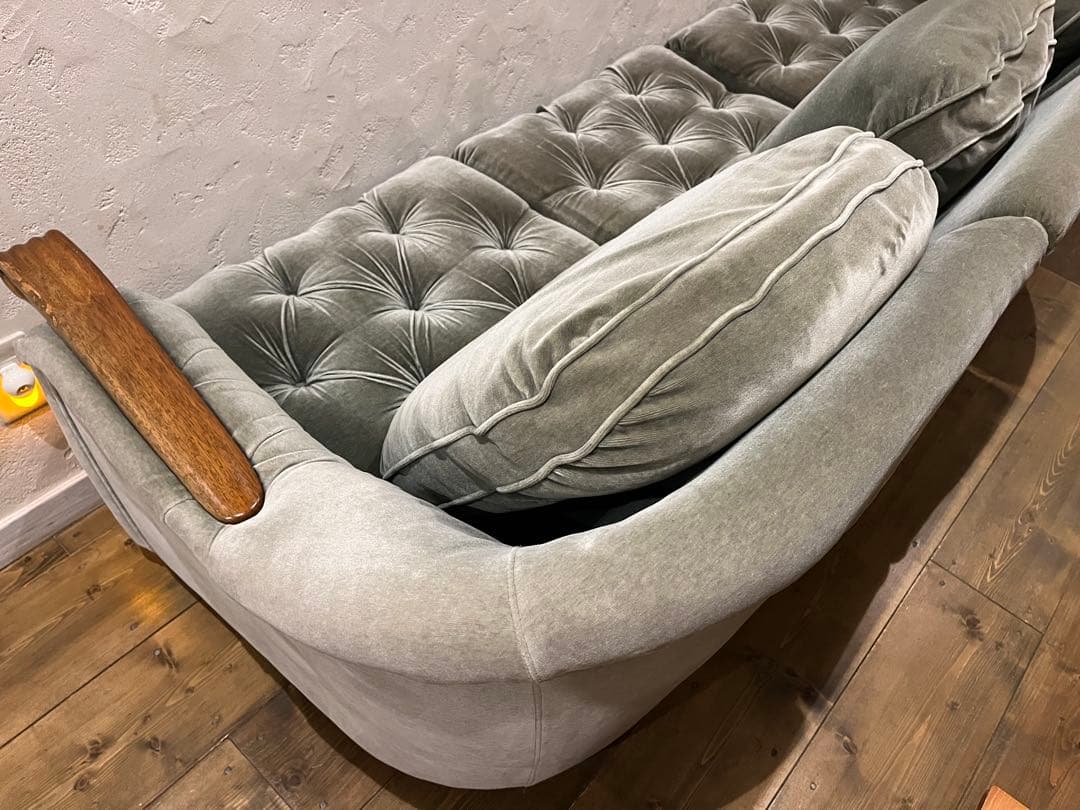 m　maruni ベルサイユ　3人掛け ソファ オットマン ベロア