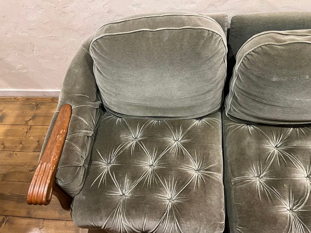 m　maruni ベルサイユ　3人掛け ソファ オットマン ベロア