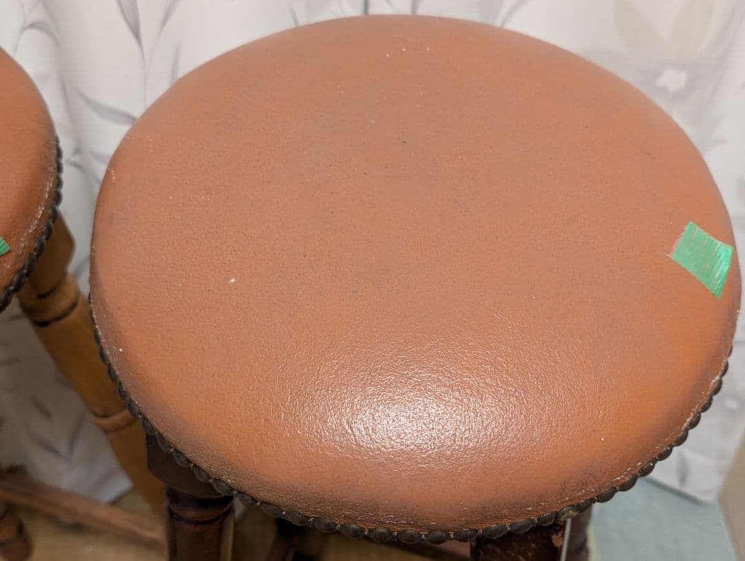 木製　スツール　カウンター チェア　2脚　イタリア風