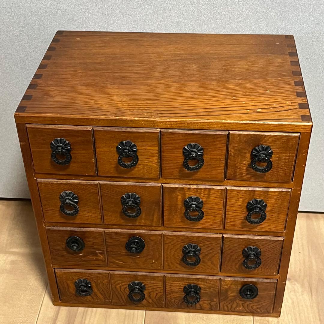 薬棚　薬箪笥　木製　引き出し　アンティーク　レトロ