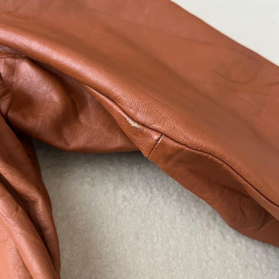 60s レザージャケット 茶 ブラウン 44 USA製 talon 本革