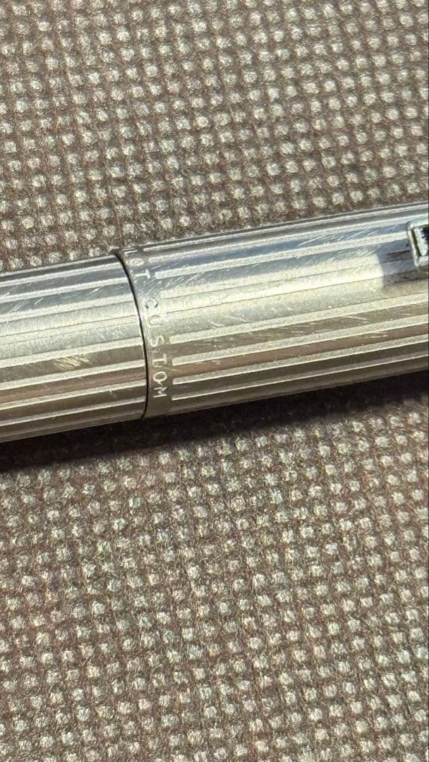 激レア　廃盤 白蝕刻 PILOT カスタムストライプ　18kWG F パイロット