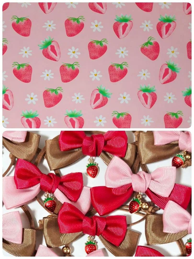 業務用ペットトリミングチョーカー70個　バレンタイン　苺チョコレート　春　リボン