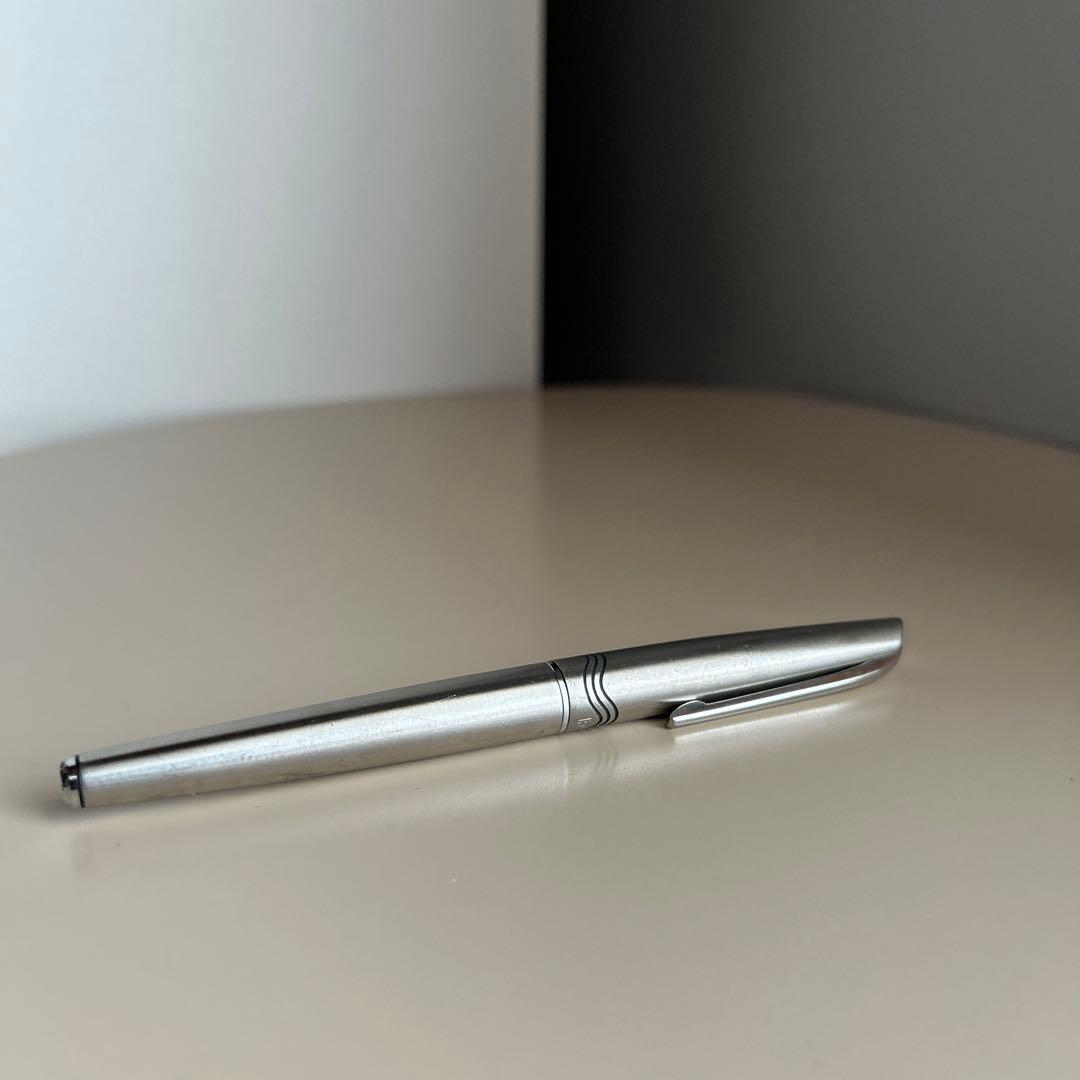 18KWG 細字 万年筆 PLATINUM プラチナ 昭和 レトロ アンティーク