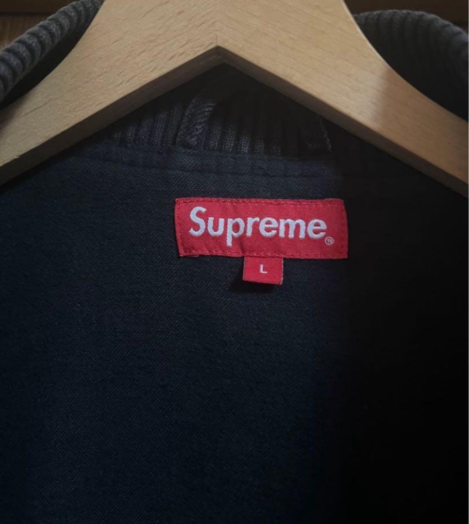 美品 Supreme Denim Twill Varsity Jacket L