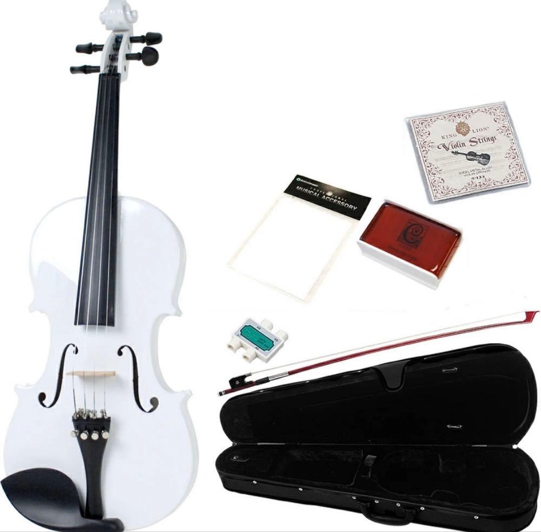 ✨美品、早い者勝ち！✨ ホワイト ヴァイオリンセット