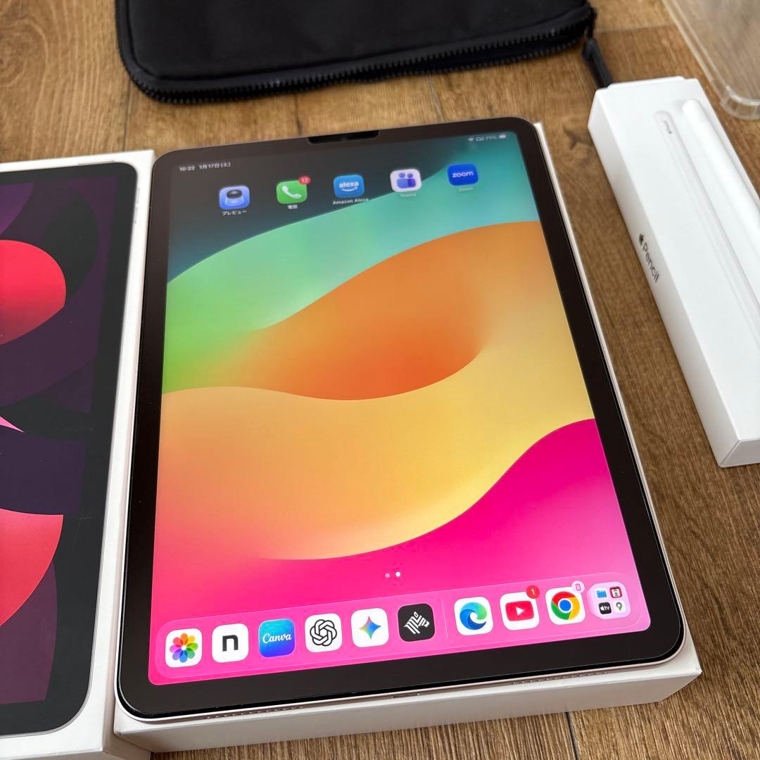 iPad Air 第5世代 64GBピンク＋Apple Pencil＋ケース等