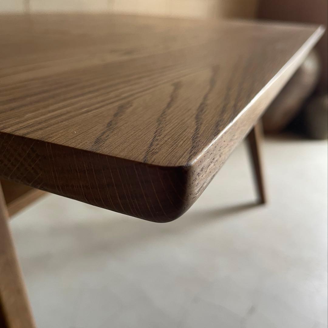 unico ADDAYウニコ アディ　ダイニングテーブル　オーク無垢材　棚板付