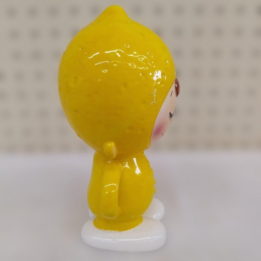 昭和レトロ 内藤ルネ レモン 陶器 貯金箱