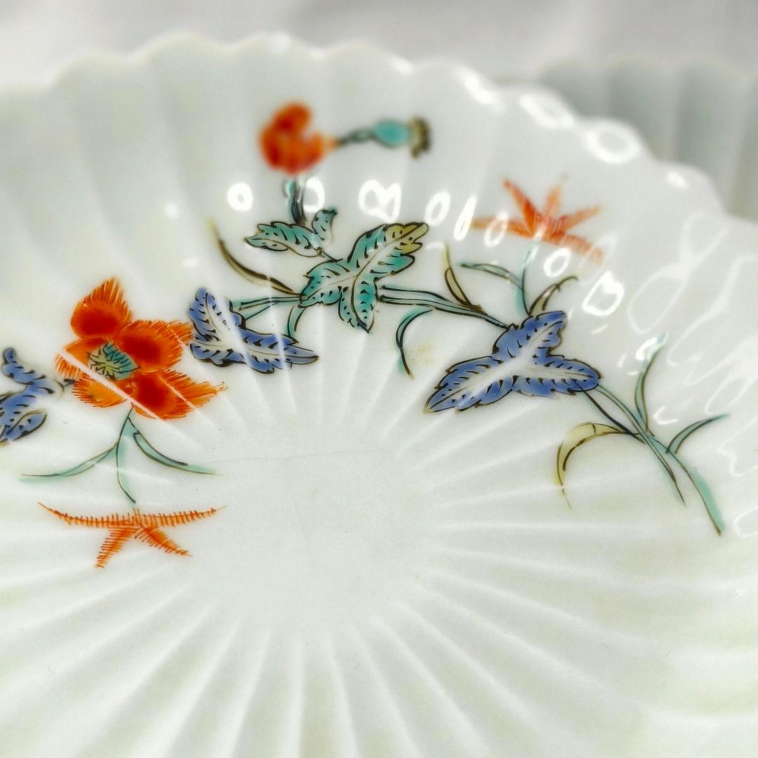 柿右衛門 小皿 5枚 手描き 桐箱入り 明治骨董 コレクター放出 旧家蔵出し