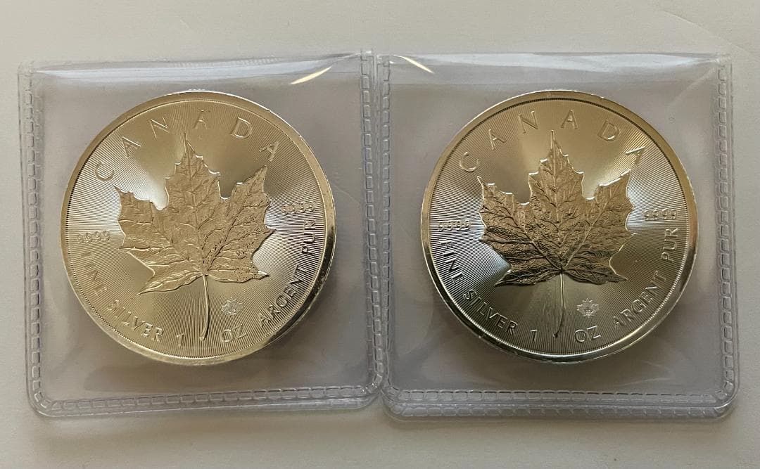 2025年カナダ1オンスメープルリーフ銀貨 (2枚セット)