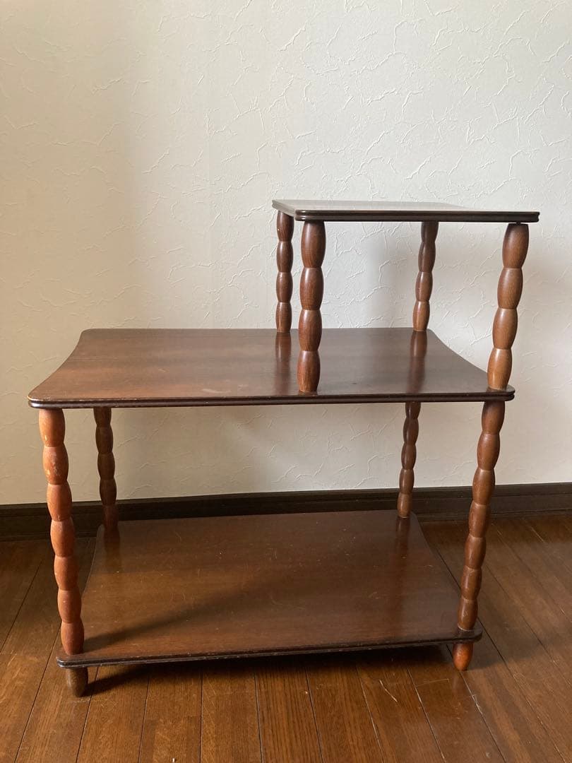 昭和レトロ　Najiko ナジコ　木製三段棚ラック ビンテージ