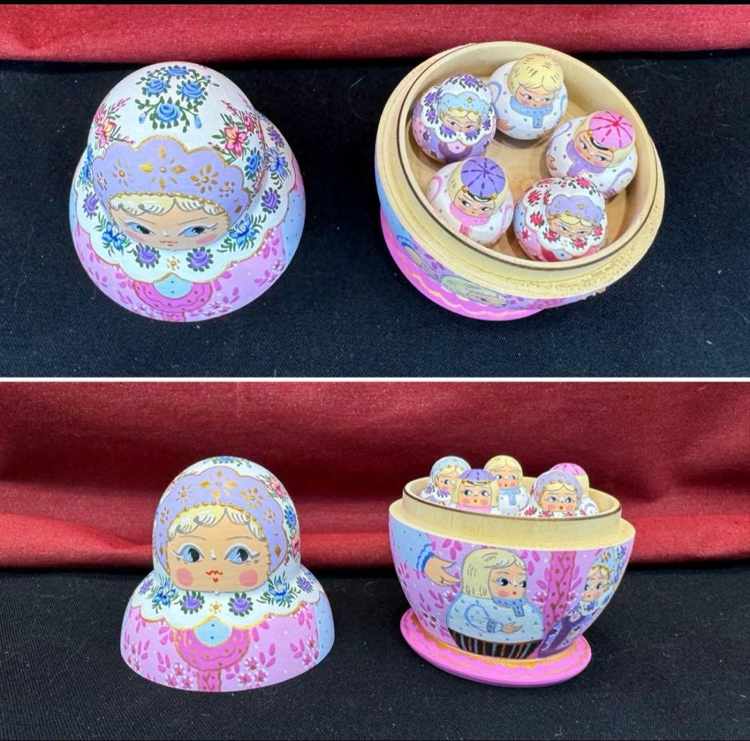 セール❗️アーティスト　オリガ　ミッチィナ作品。マトリョーシカ。やや小さなタイプ。