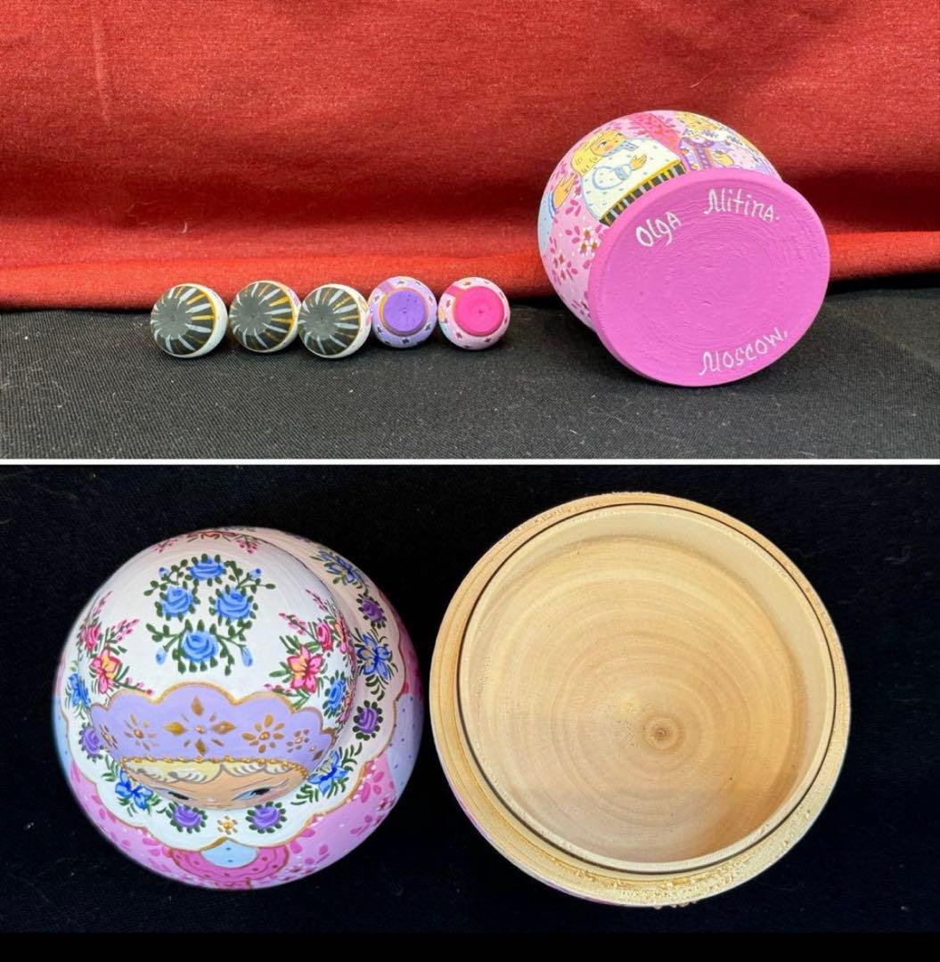 セール❗️アーティスト　オリガ　ミッチィナ作品。マトリョーシカ。やや小さなタイプ。