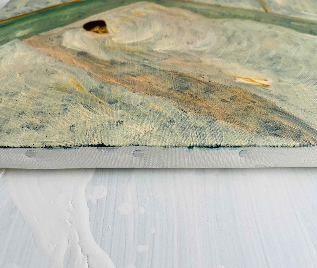 24×32㎝「愛するアカキチママ今アカキチ起きた愛するアカキチママ」油彩・F4