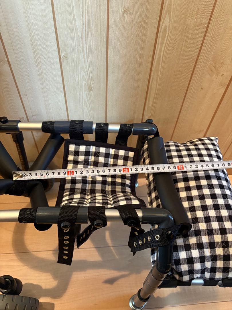 犬用車いす チェック柄