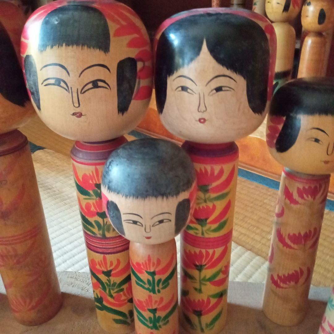 e9伝統こけし！　　肘折系　佐藤一族　10本