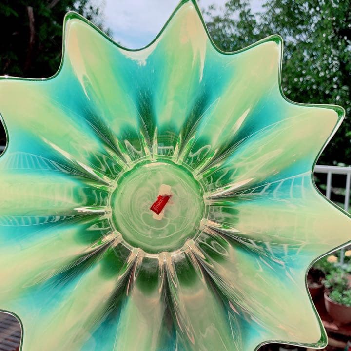 フォストリア　エアルーム　ウラン　ガラス　グラス　黄色　ワセリン　プレート　皿