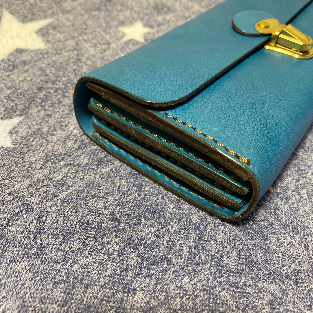 HERZ アコーディオンウォレット セルリアンブルー特別仕様