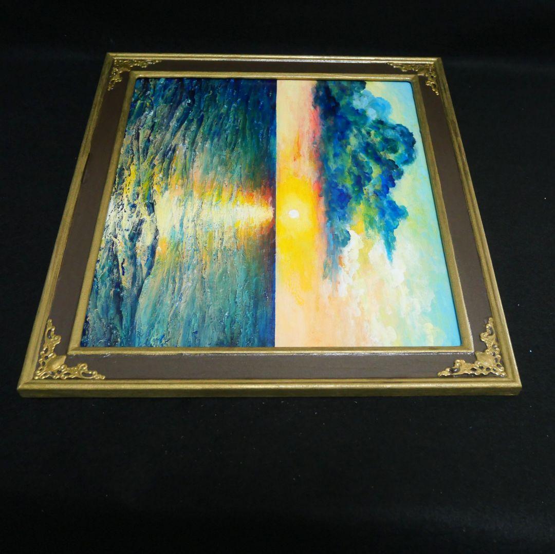 油絵 油彩 油彩画 絵画【Sea at Dusk】