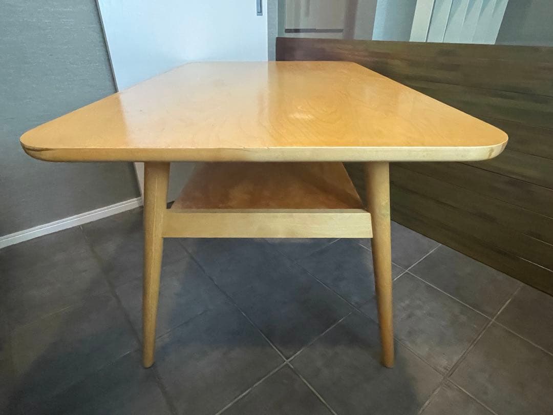TSST 美品■天然木 ダイニングテーブル/デスク 棚付き■北欧◾️検ウニコ