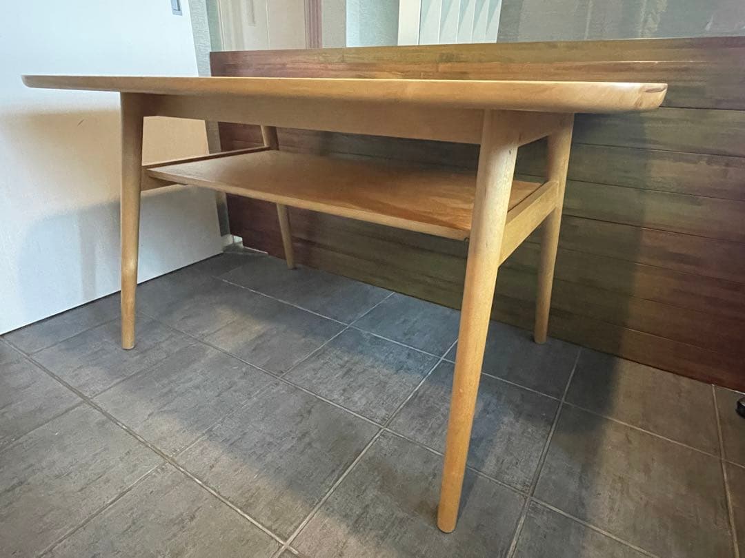 TSST 美品■天然木 ダイニングテーブル/デスク 棚付き■北欧◾️検ウニコ
